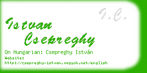 istvan csepreghy business card